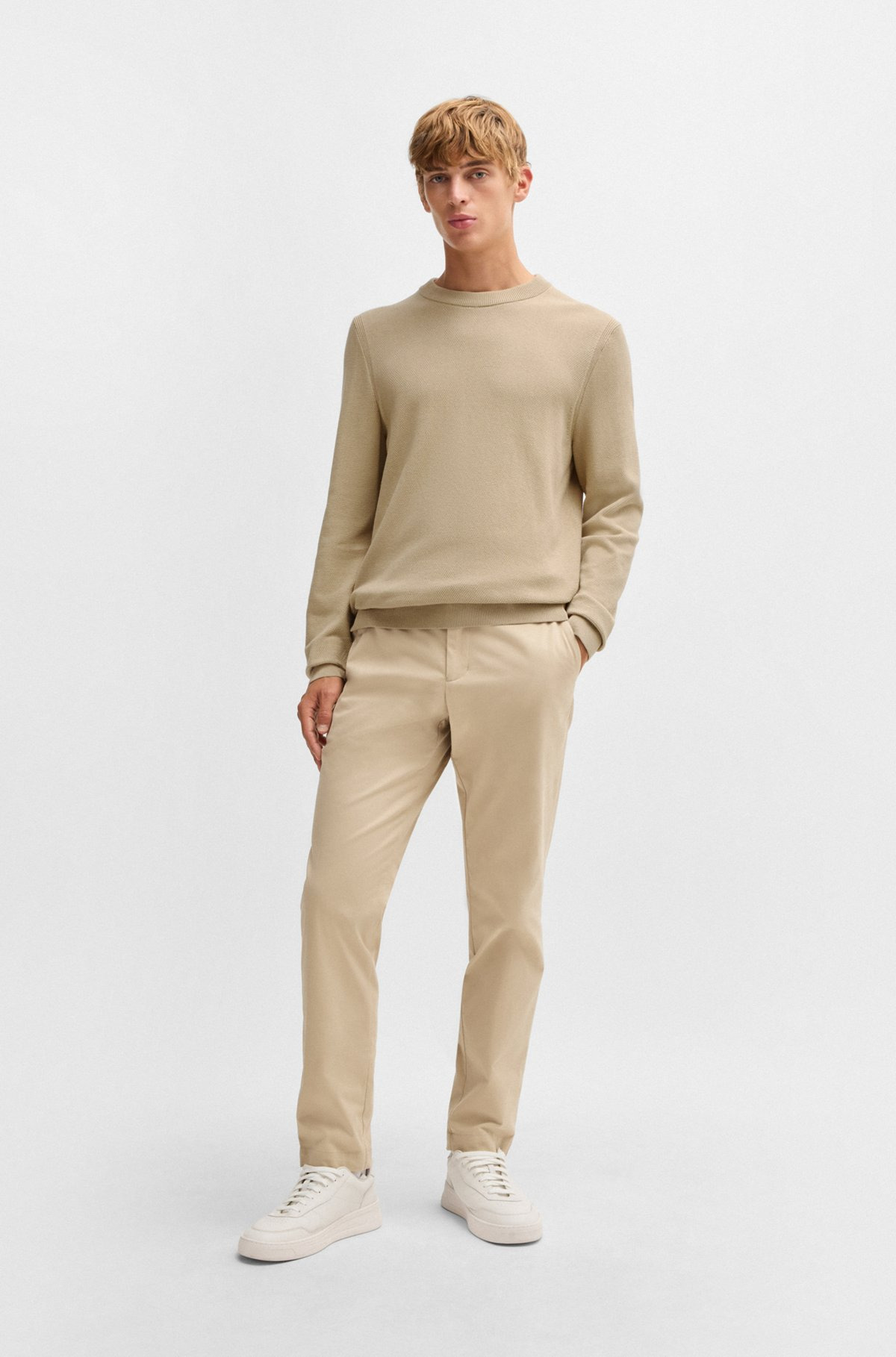 MICRO-STRUCTURED SWEATER IN COTTON - 4