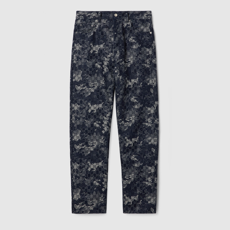 GG jacquard denim pant 1