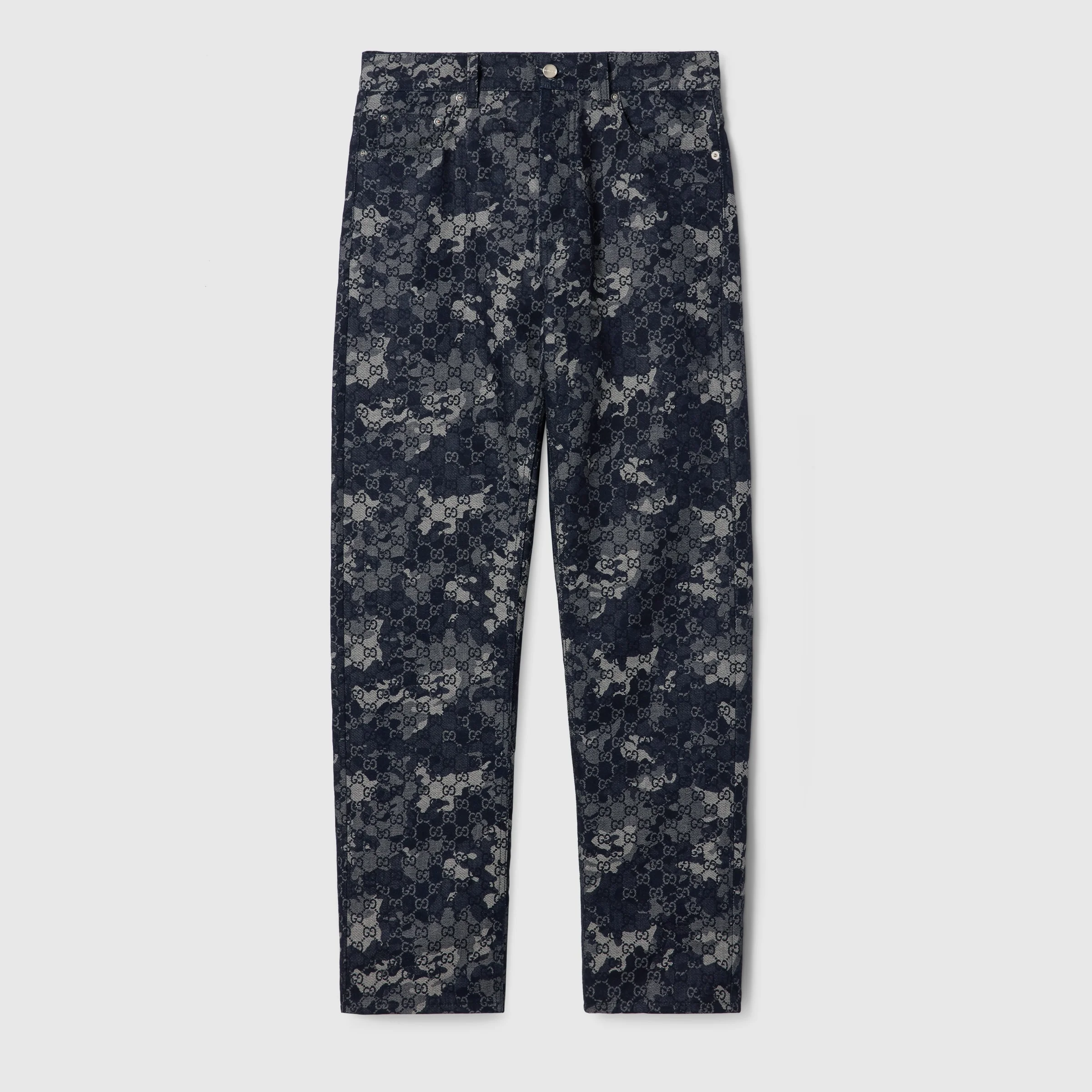 GG jacquard denim pant - 1