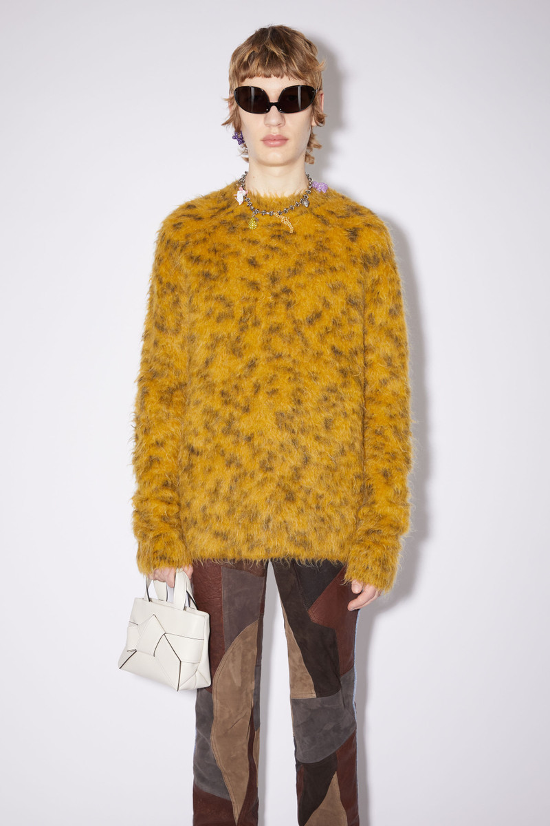 Acne Studios Crew neck jumper - Mustard yellow/white outlook