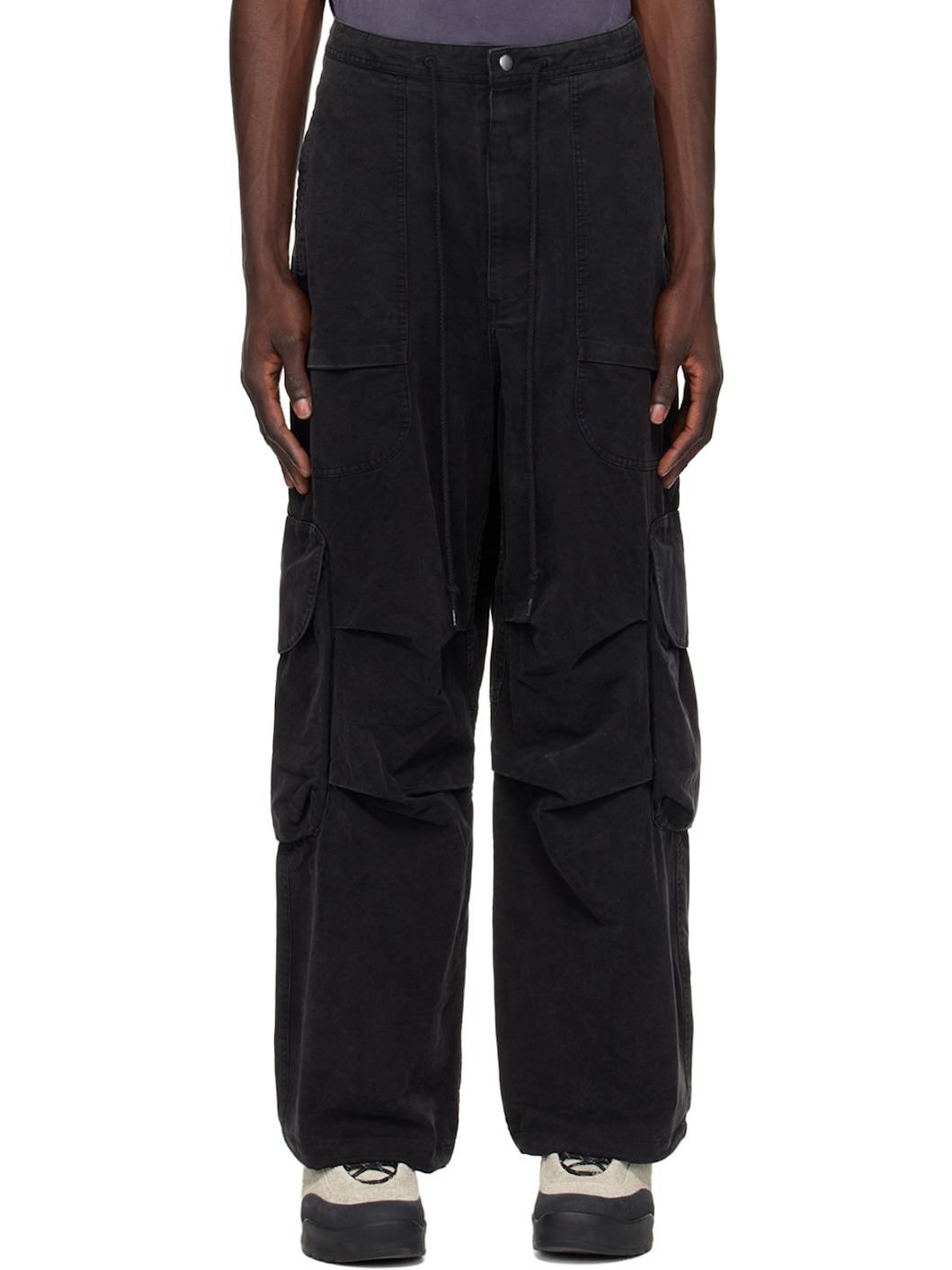 Black Freight Cargo Pants - 1