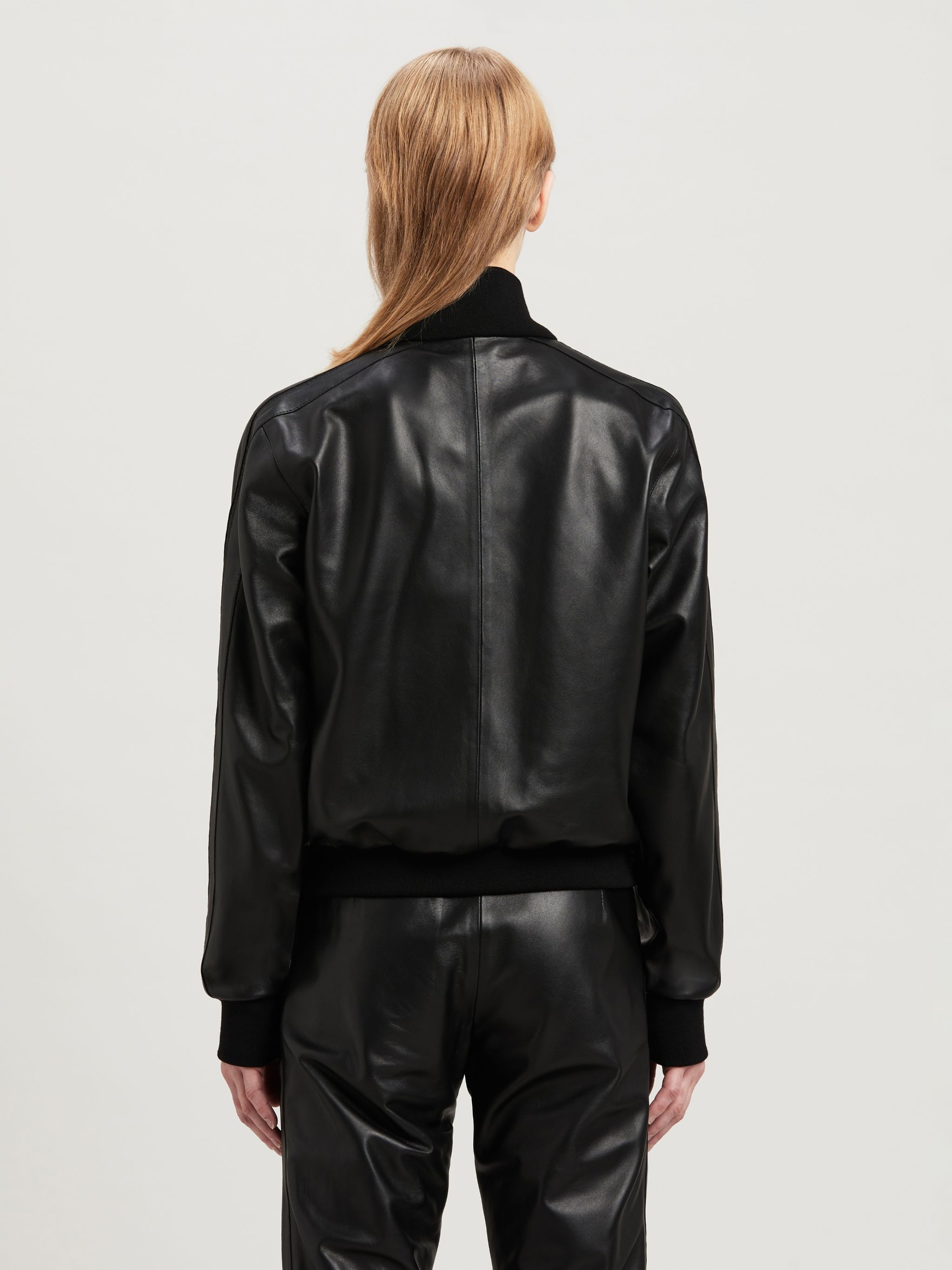LEATHER TRACK JACKET - 5