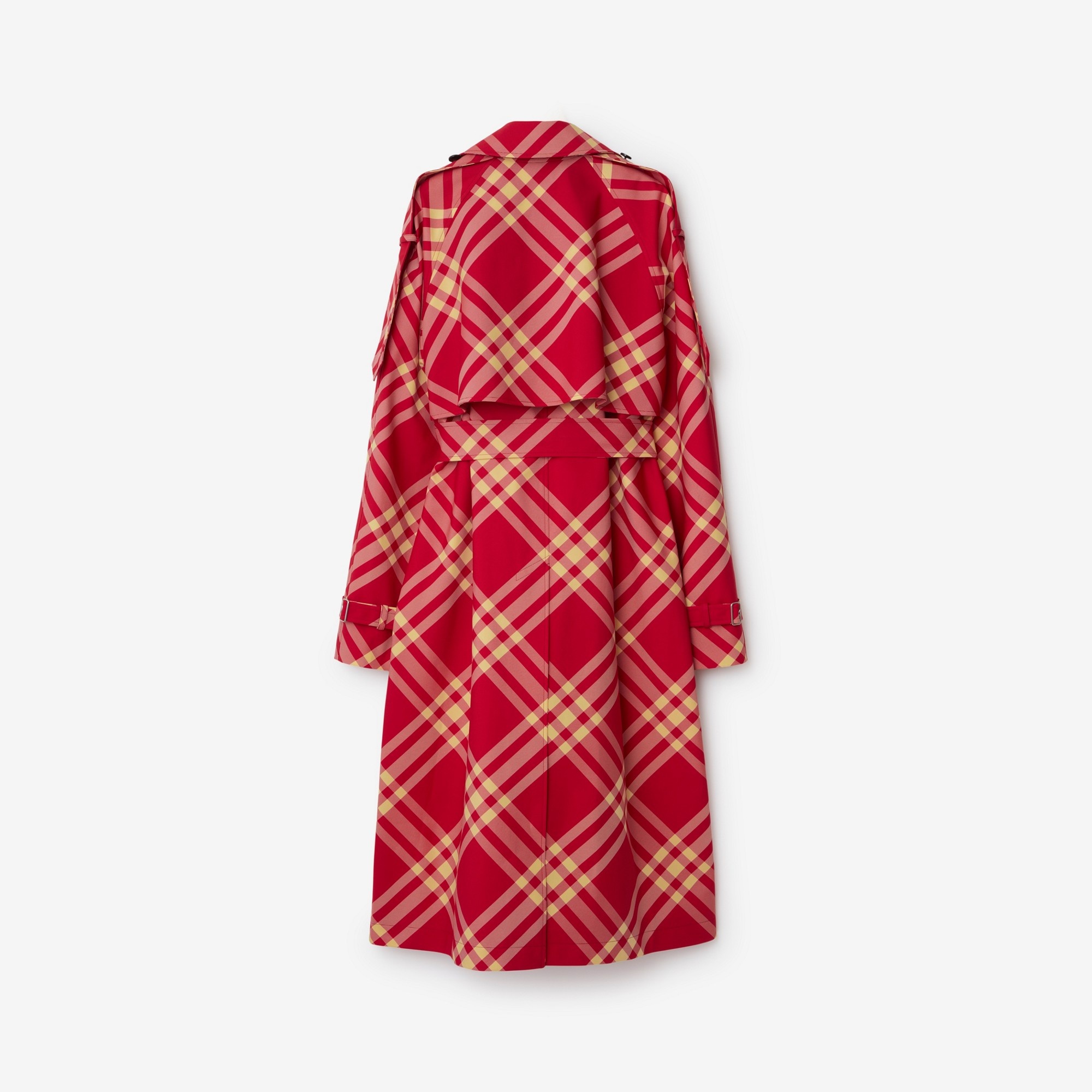 Long Check Trench Coat - 5