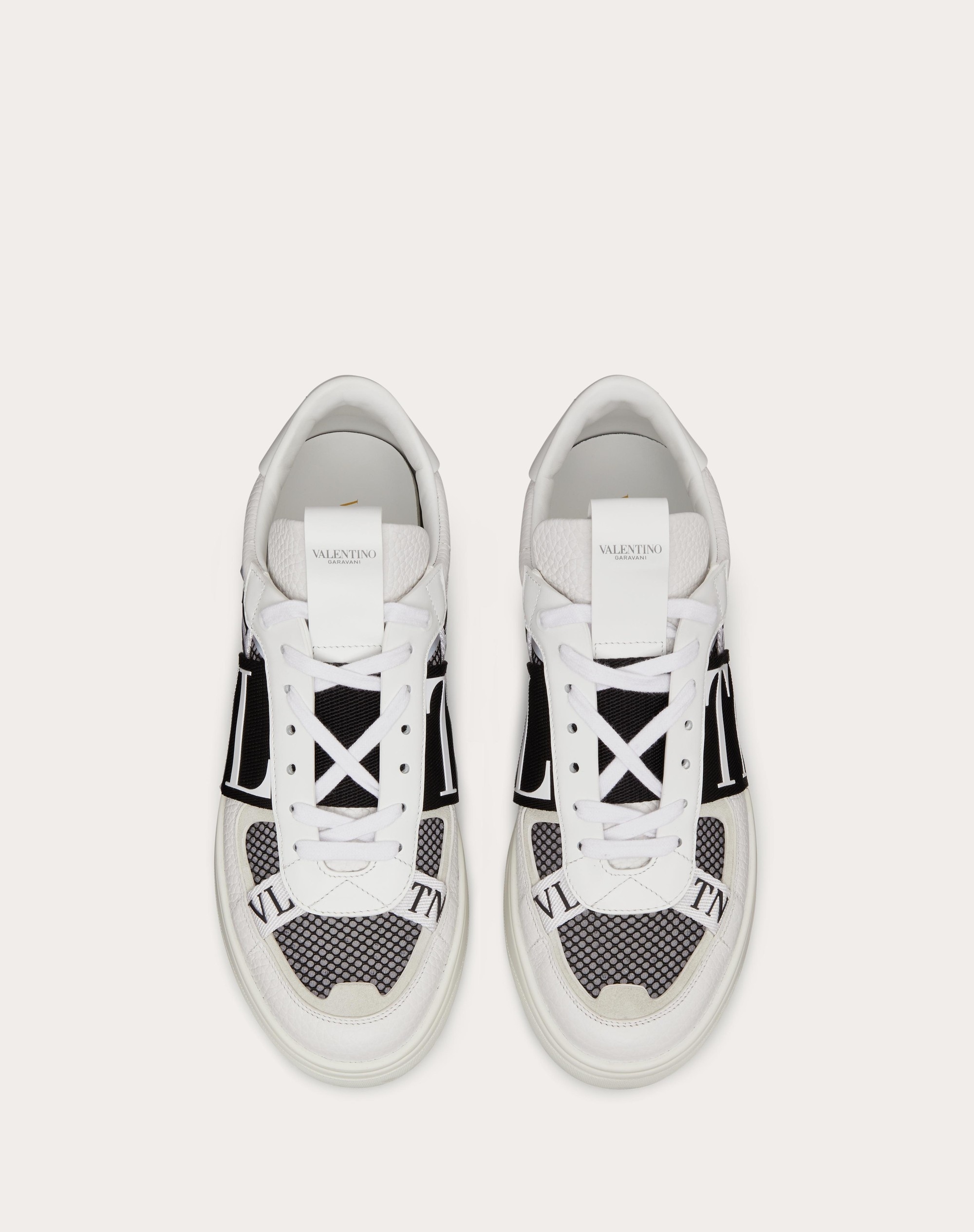 VL7N LOW-TOP SNEAKERS IN CALFSKIN AND MESH FABRIC WITH BANDS - 4