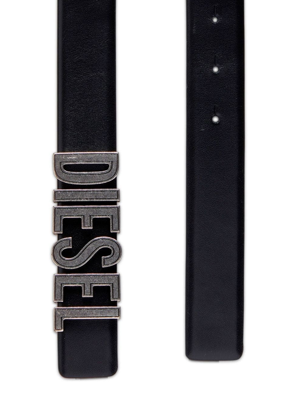 logo-lettering leather belt - 2