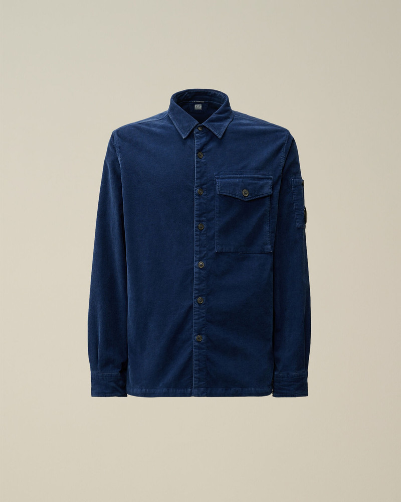 Corduroy Lens Buttoned Shirt 1