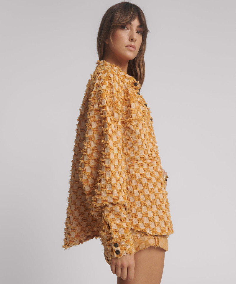 Gingham Daria Shacket - Yellow 5
