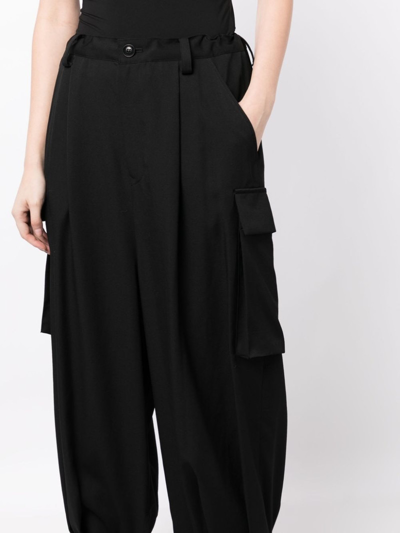 drop-crotch wool trousers 5