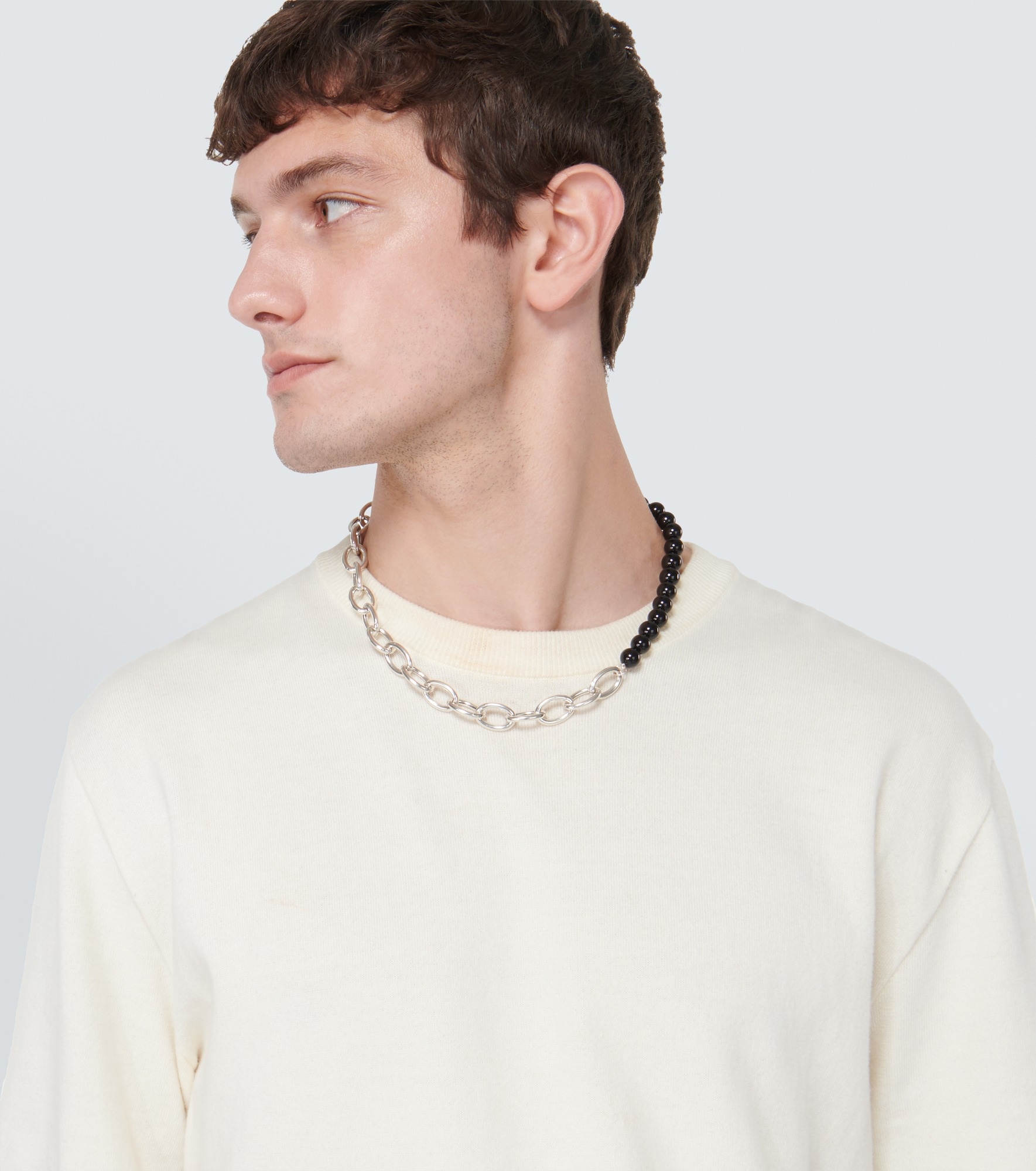Beaded sterling silver necklace - 2