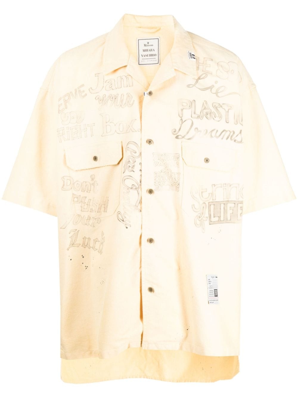 graphic-print short-sleeved cotton shirt - 1