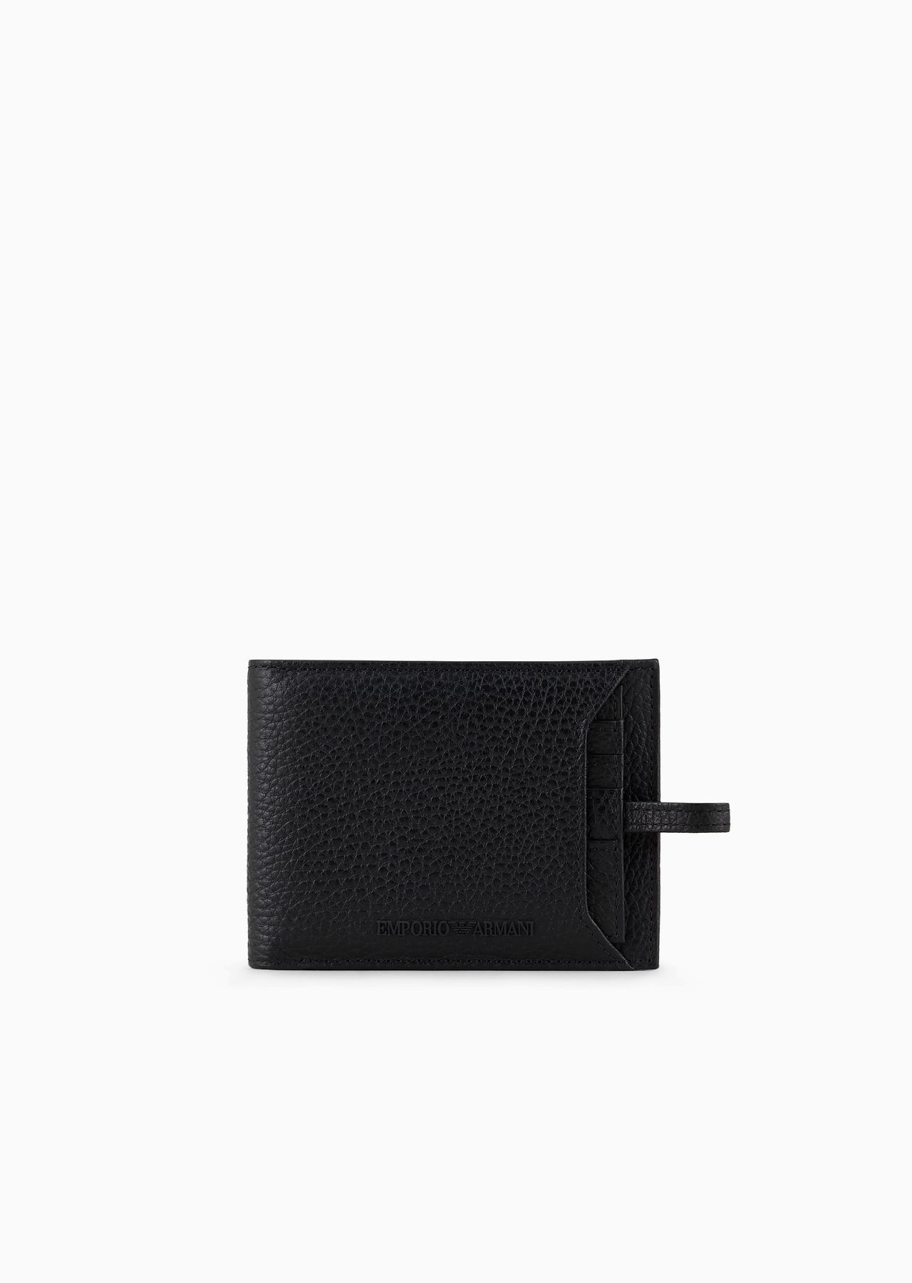 Tumbled leather wallet with removable card holder - 1