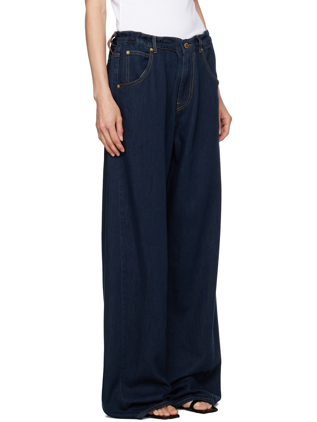 Indigo Iris Paper Bag Jeans - 2