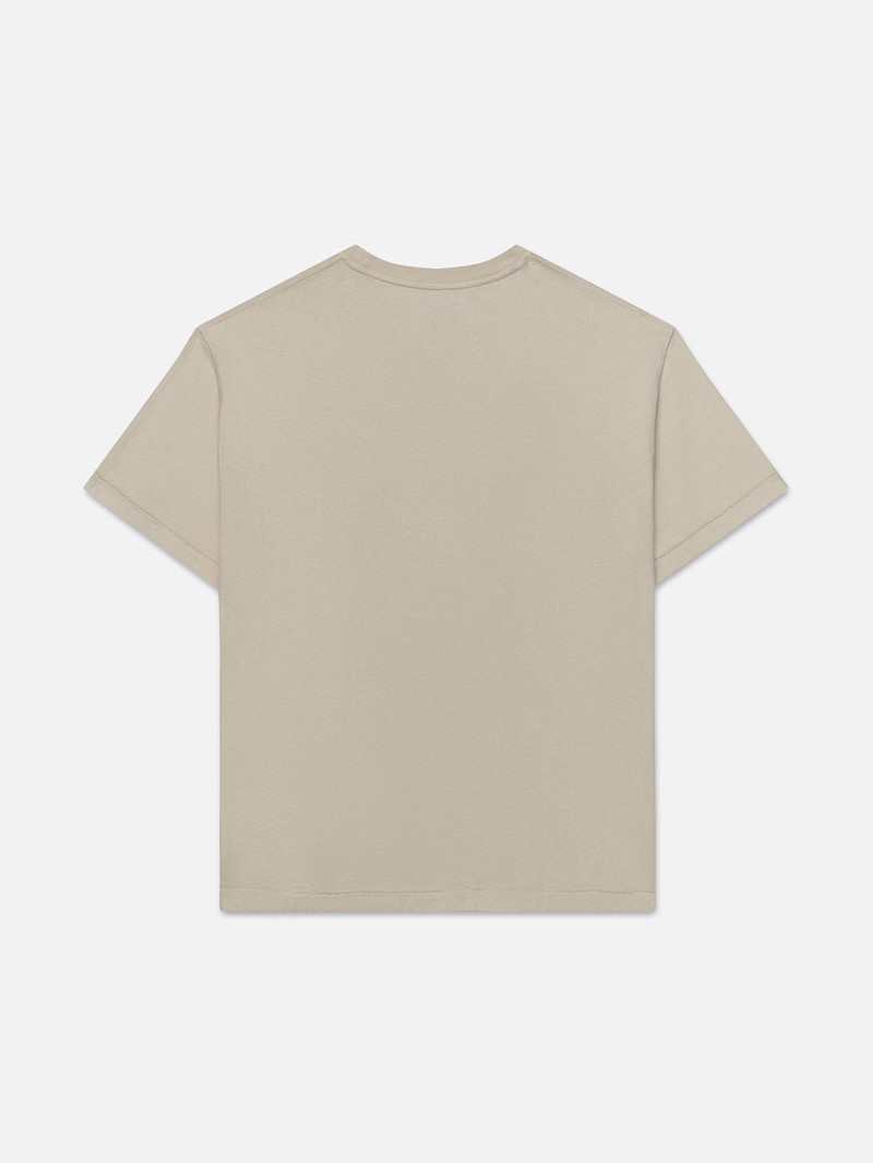 FRAME Vintage Print Tee in Washed Cream outlook
