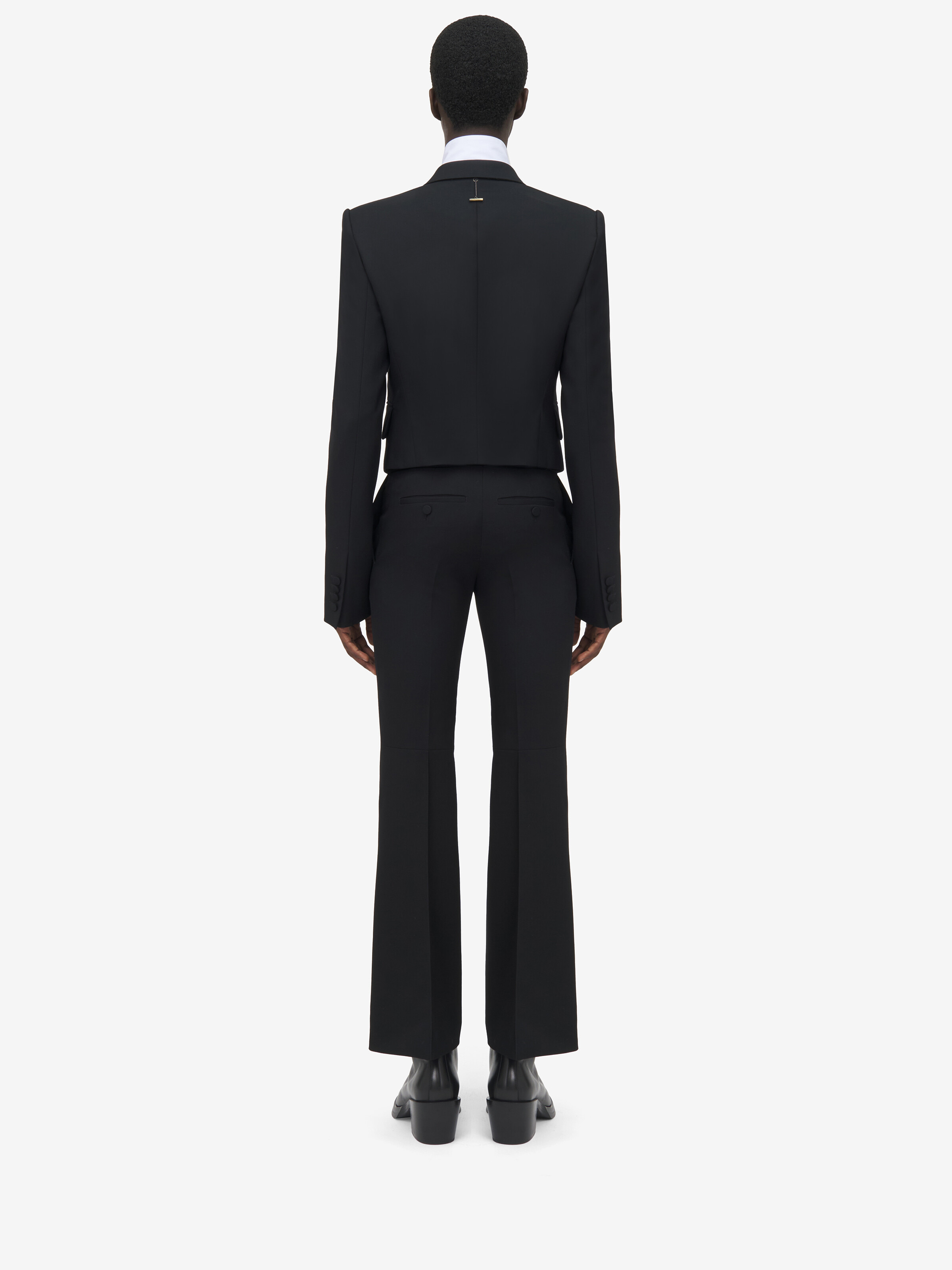 Double-Breasted Shrunken Blazer - 5