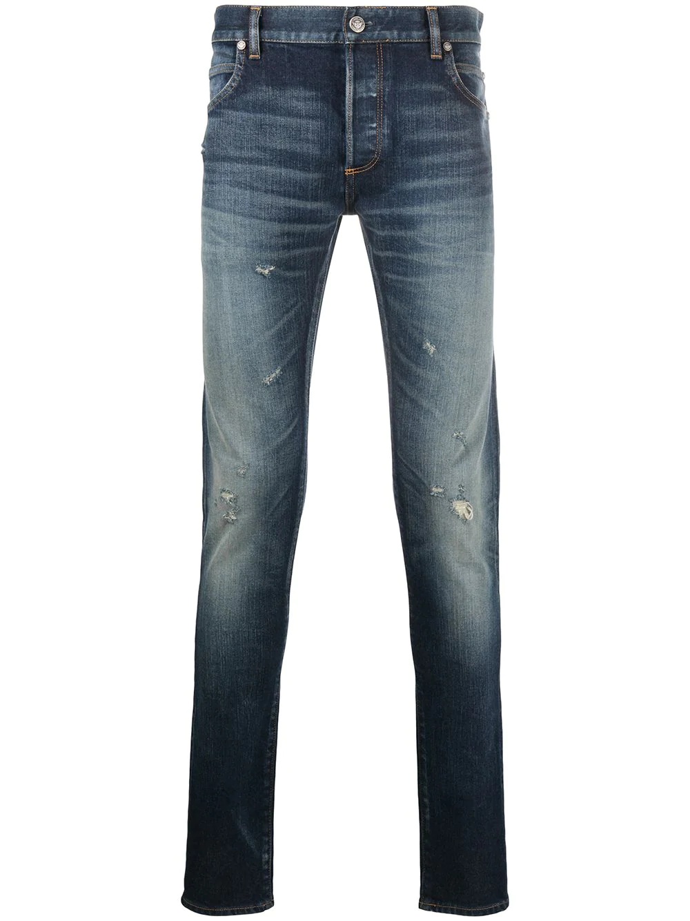 distressed slim-fit jeans - 1