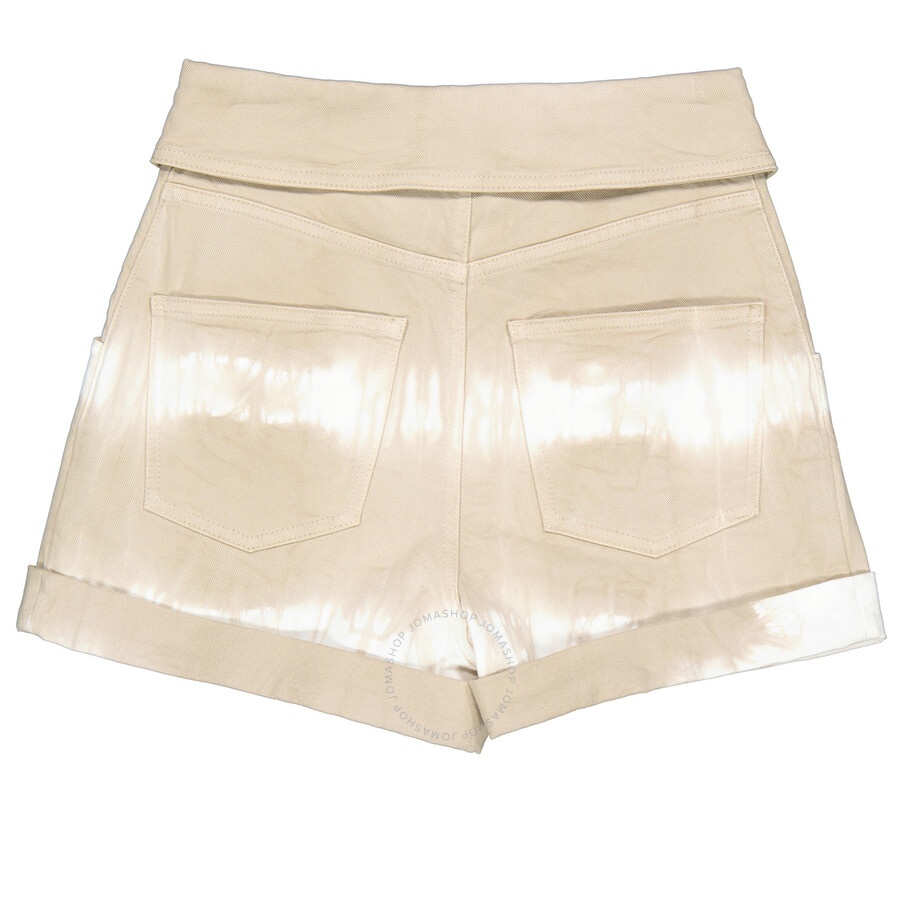 Stella Mccartney Ladies Bamboo Safari Tie-dye Denim Shorts - 2