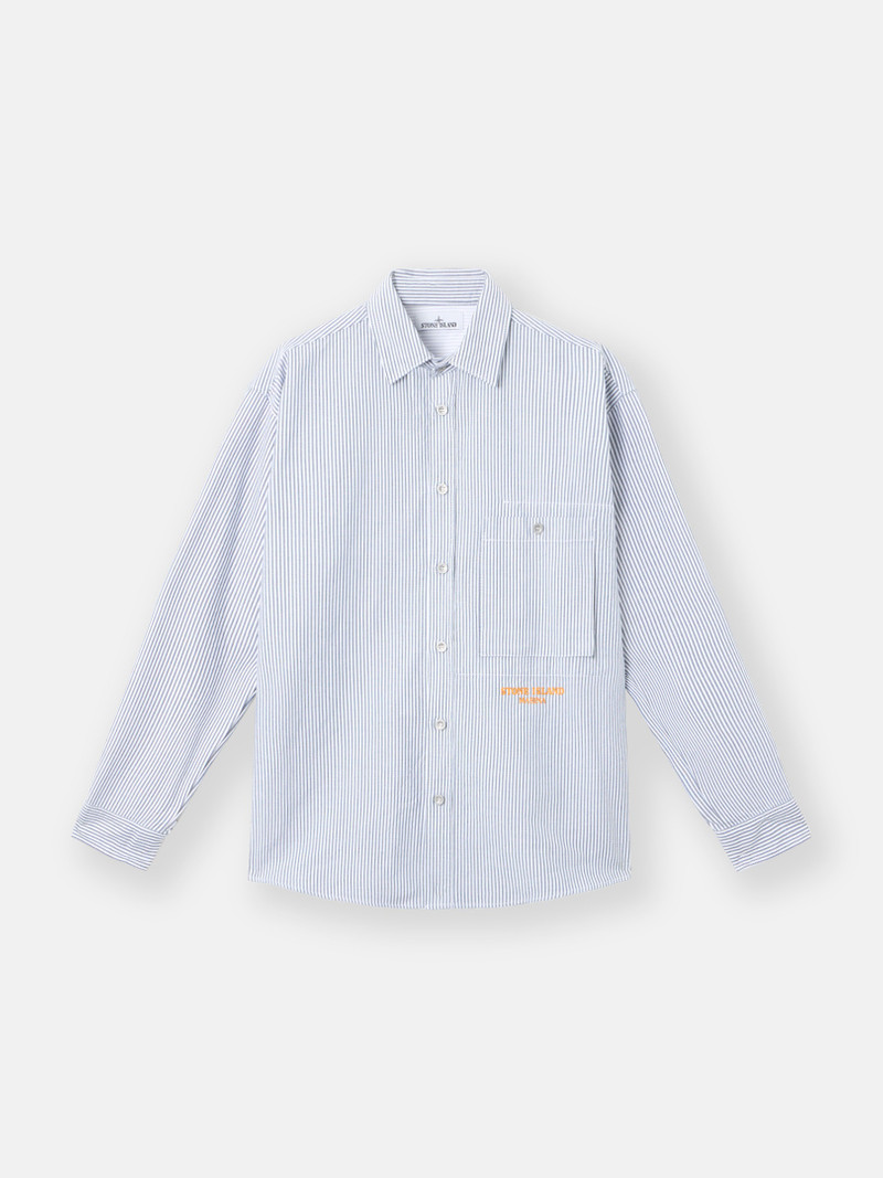 1100007 STRIPED OXFORD COTTON_STONE ISLAND MARINA - 1