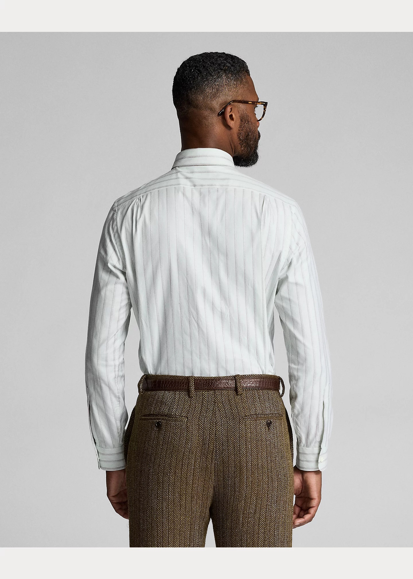 Slim Fit Striped Dobby Shirt - 4