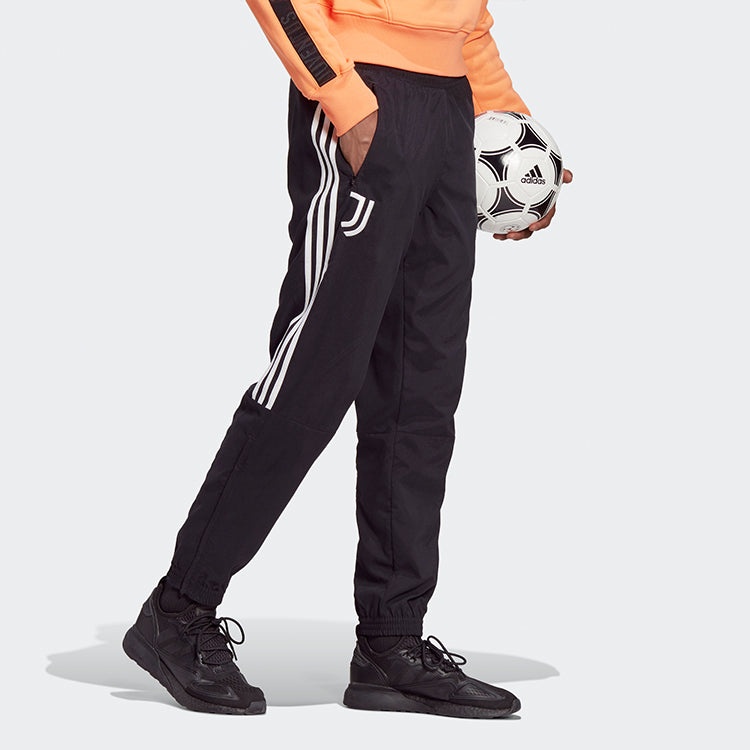 adidas Juve Ssp Pnt Juventus Soccer/Football Casual Bundle Feet Sports Long Pants Black FR4217 - 5