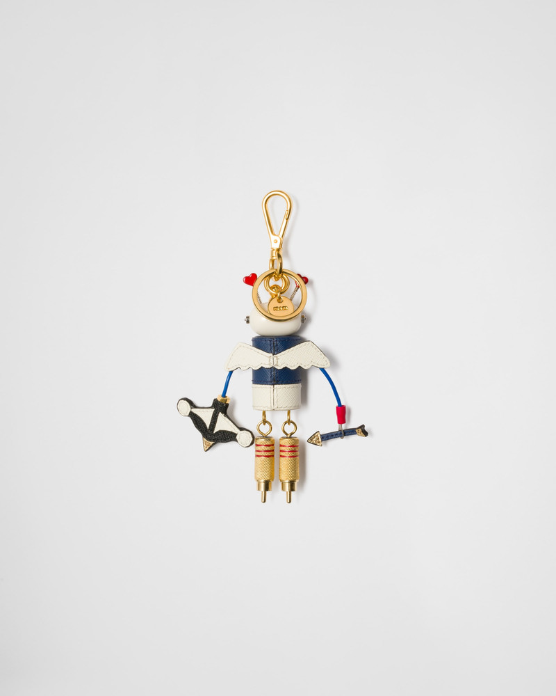 Prada Cupido Saffiano Leather Keychain Trick outlook
