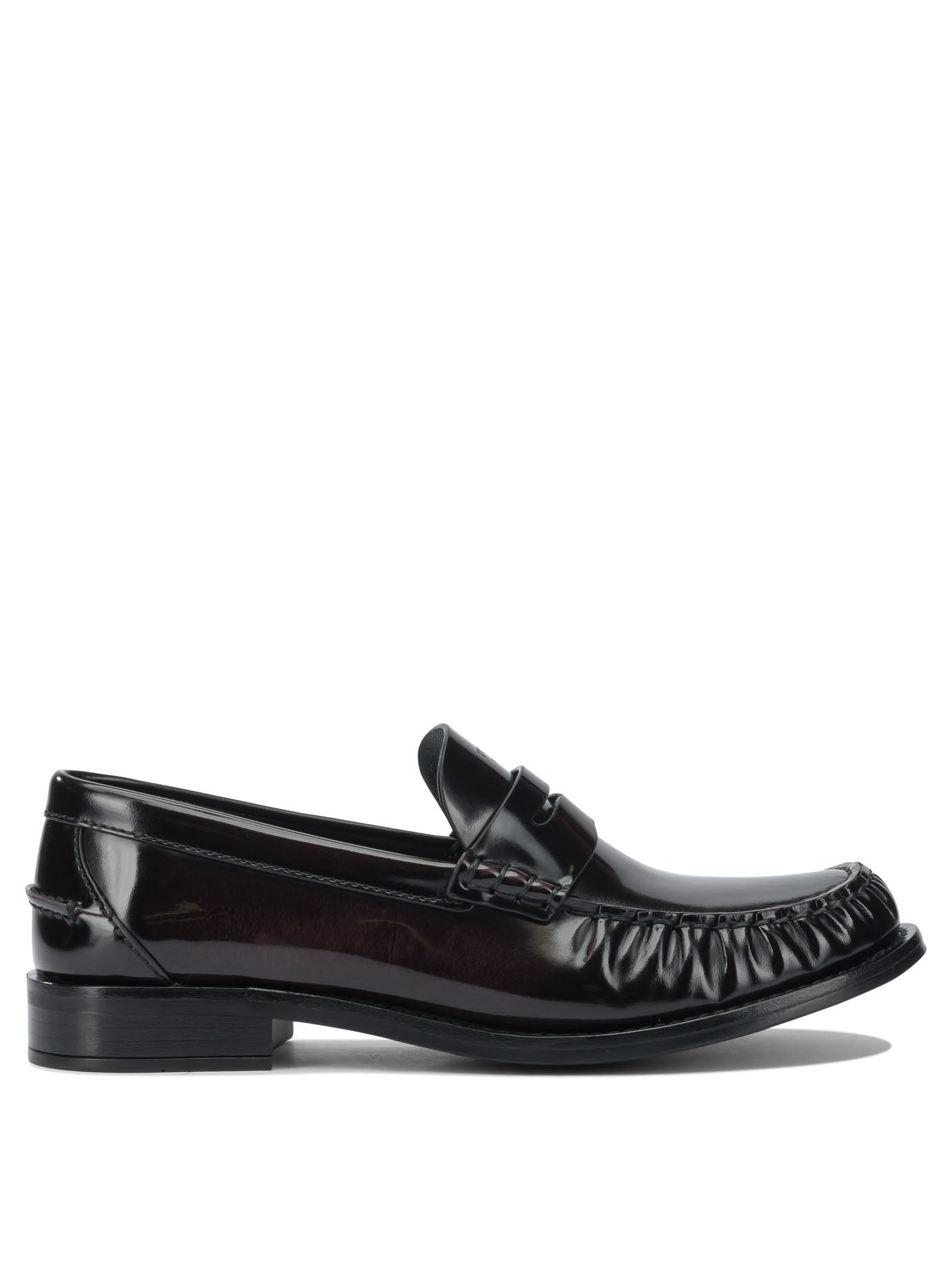 Prada Brushed Leather Loafers - 1