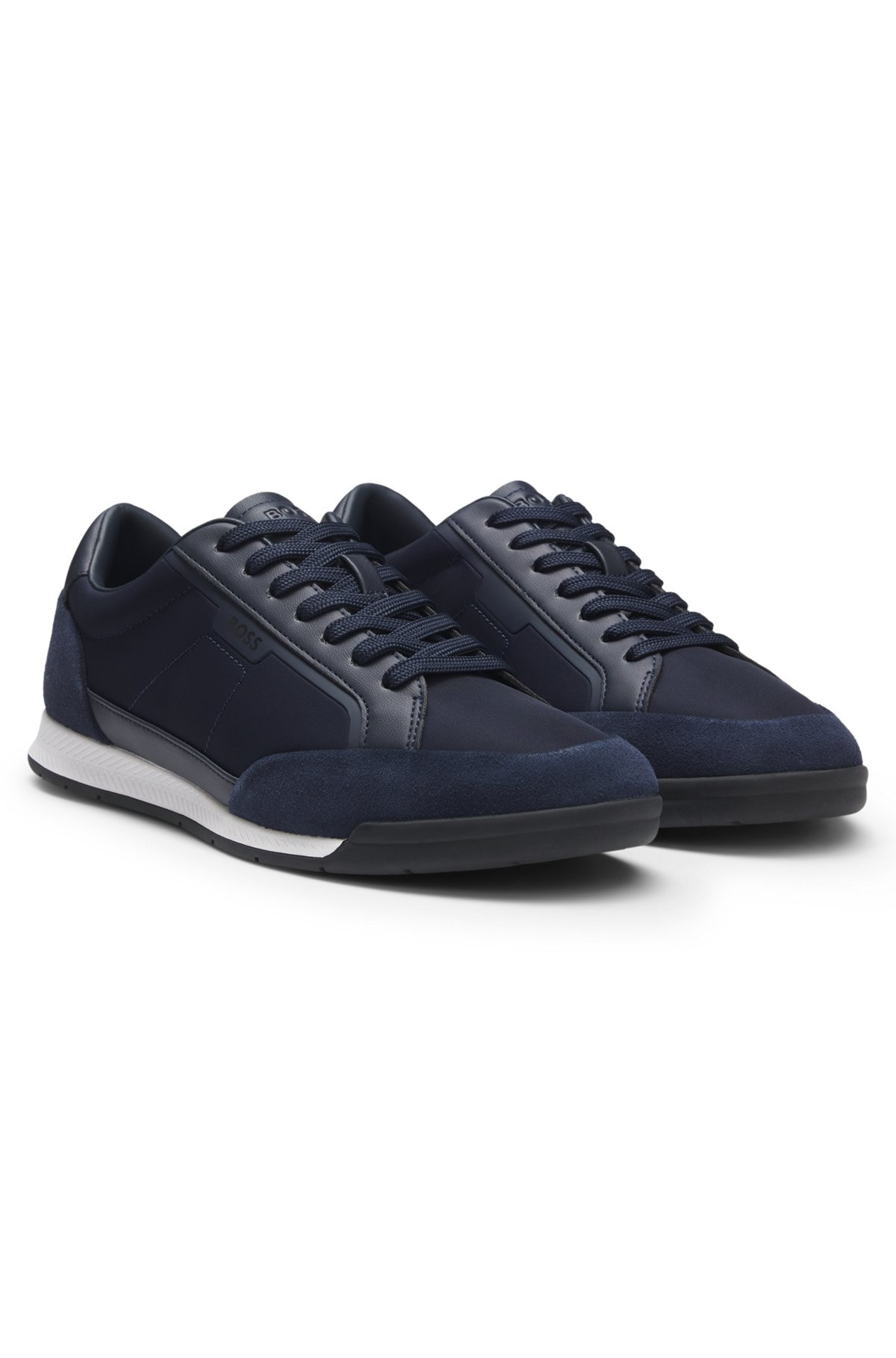 LOW-TOP TRAINERS WITH SUEDE AND FAUX LEATHER - 2