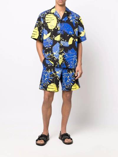 MSGM deep sea-print shorts outlook