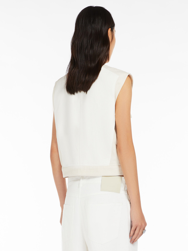 SALITA Double-colour denim waistcoat 4