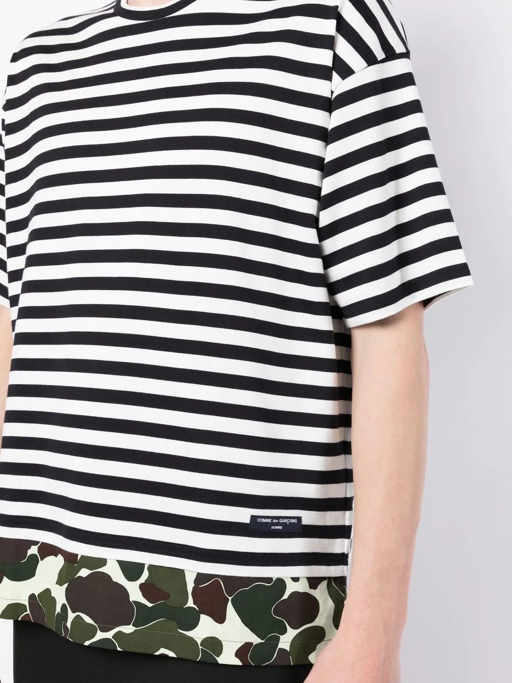 striped crew-neck T-shirt - 5