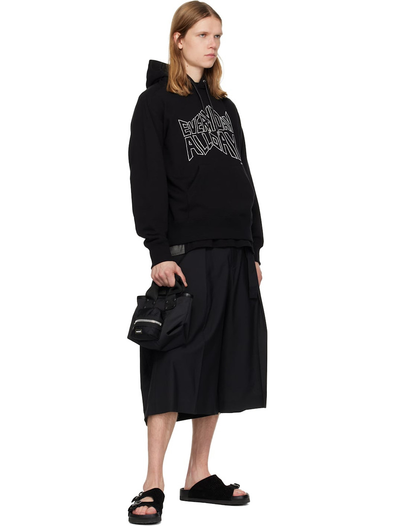 sacai Black 'geoff sacai' Print Hoodie outlook