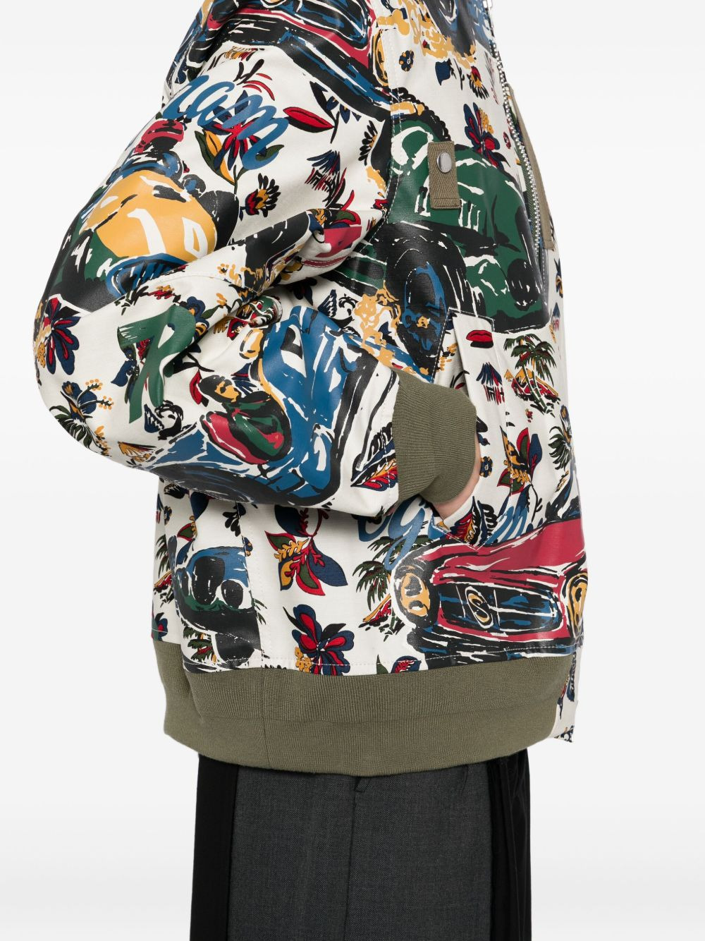 tropical-print jacket - 5