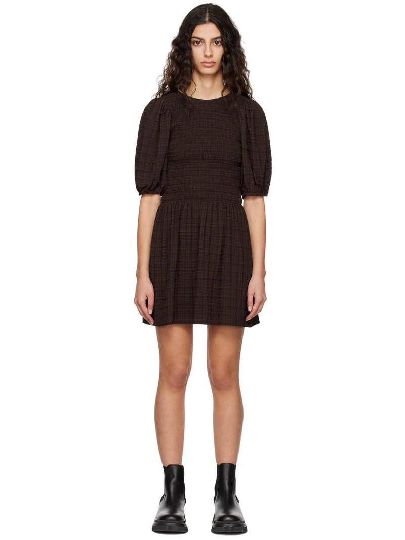 Brown Smock Minidress 1