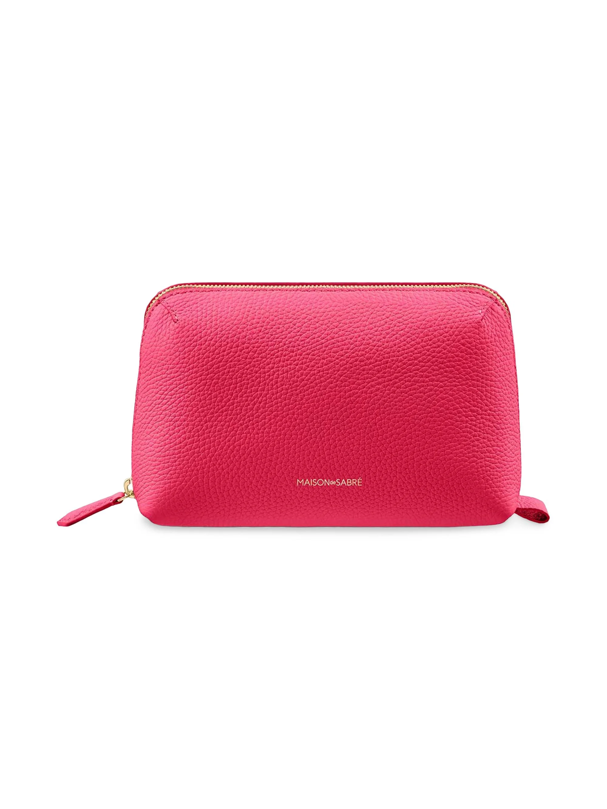 Leather Tech Pouch - Shibuya Fuchsia - 1