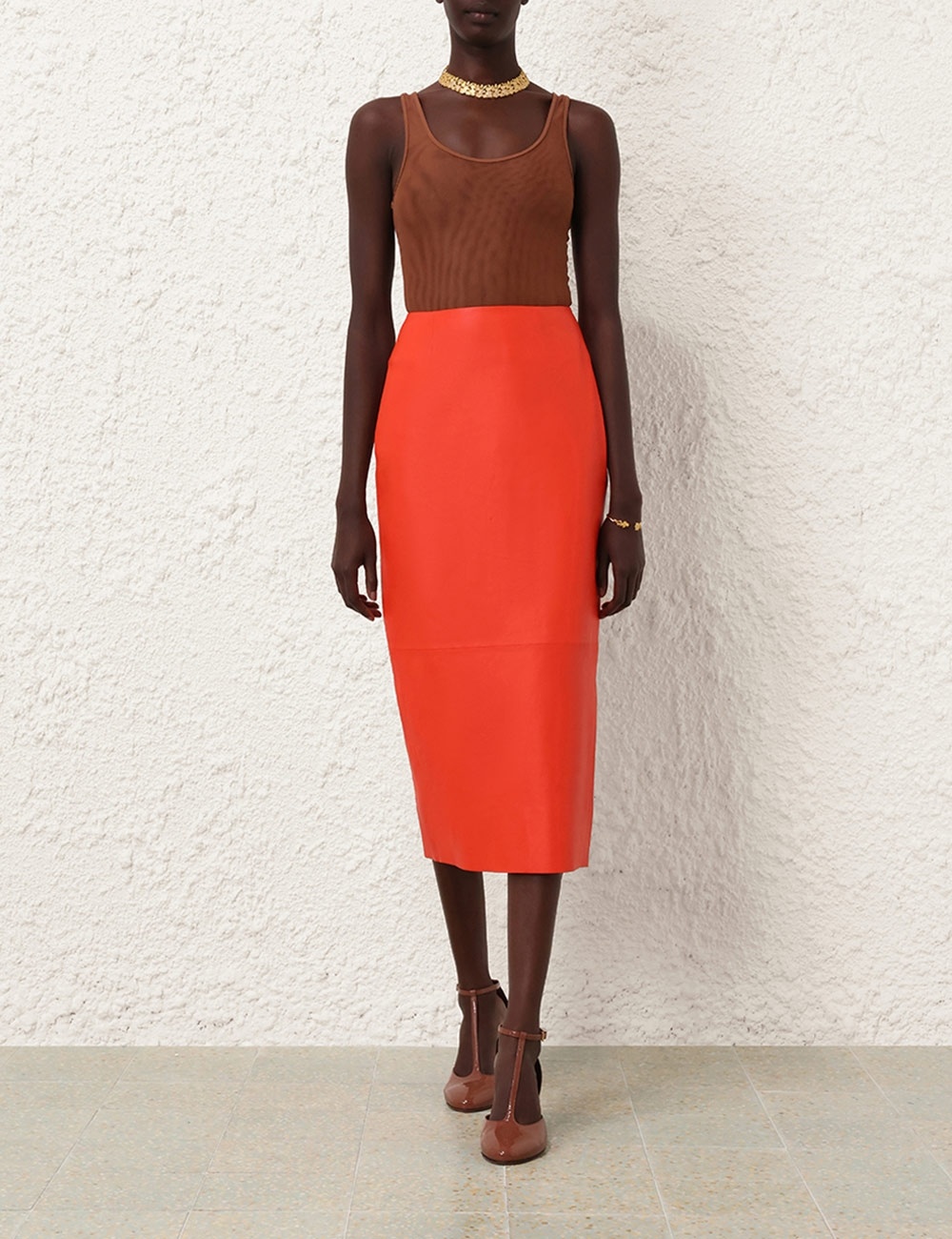 TRANQUILLITY LEATHER SKIRT - 2
