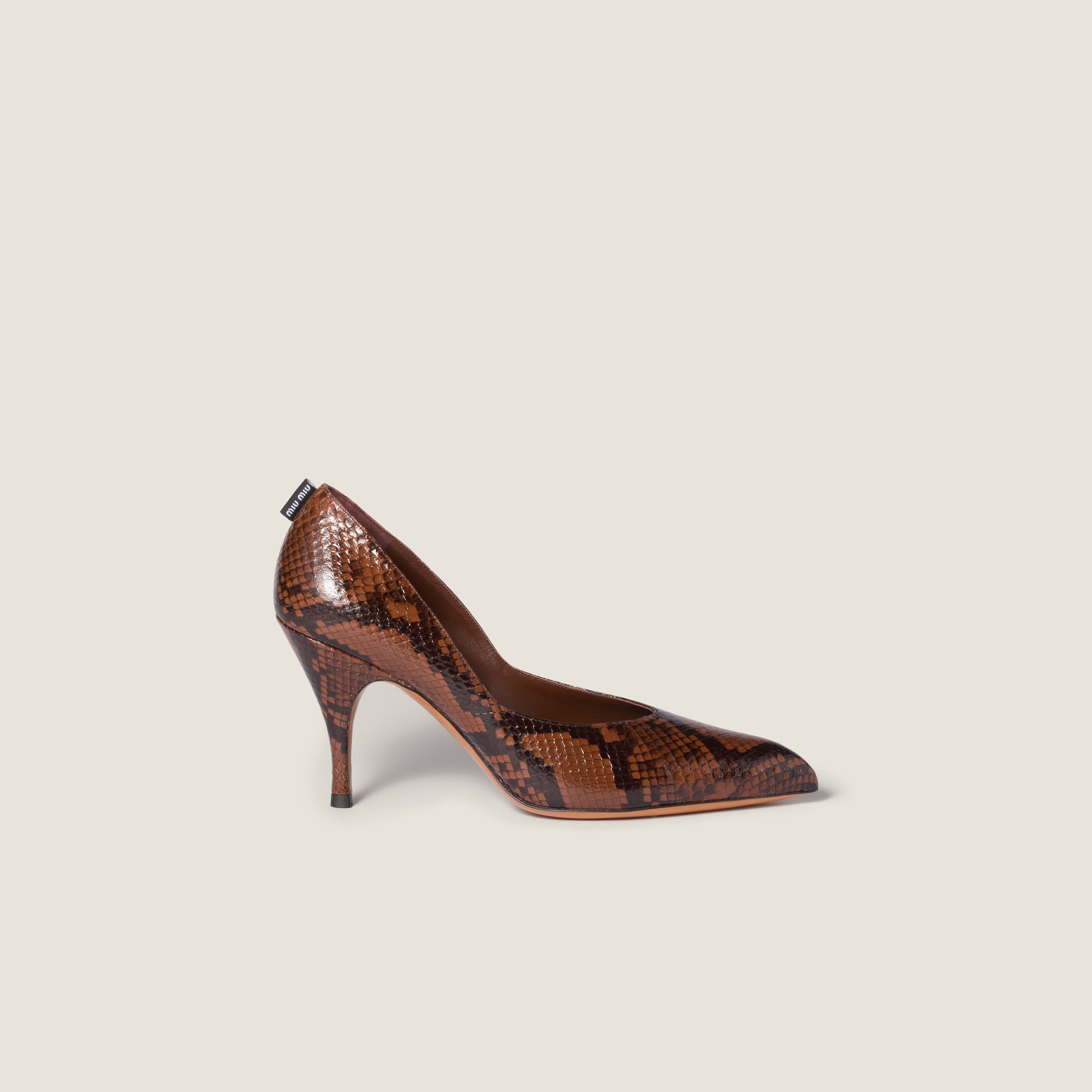 Python-print Ayers leather pumps - 2