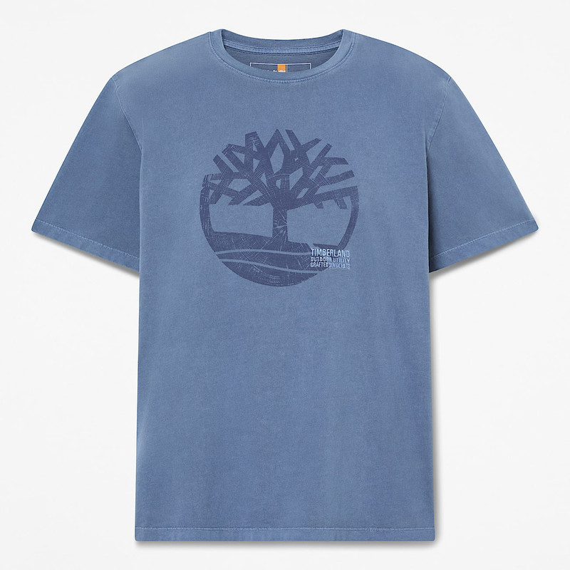 Men's Garment Dyed Logo Graphic T-Shirt 1