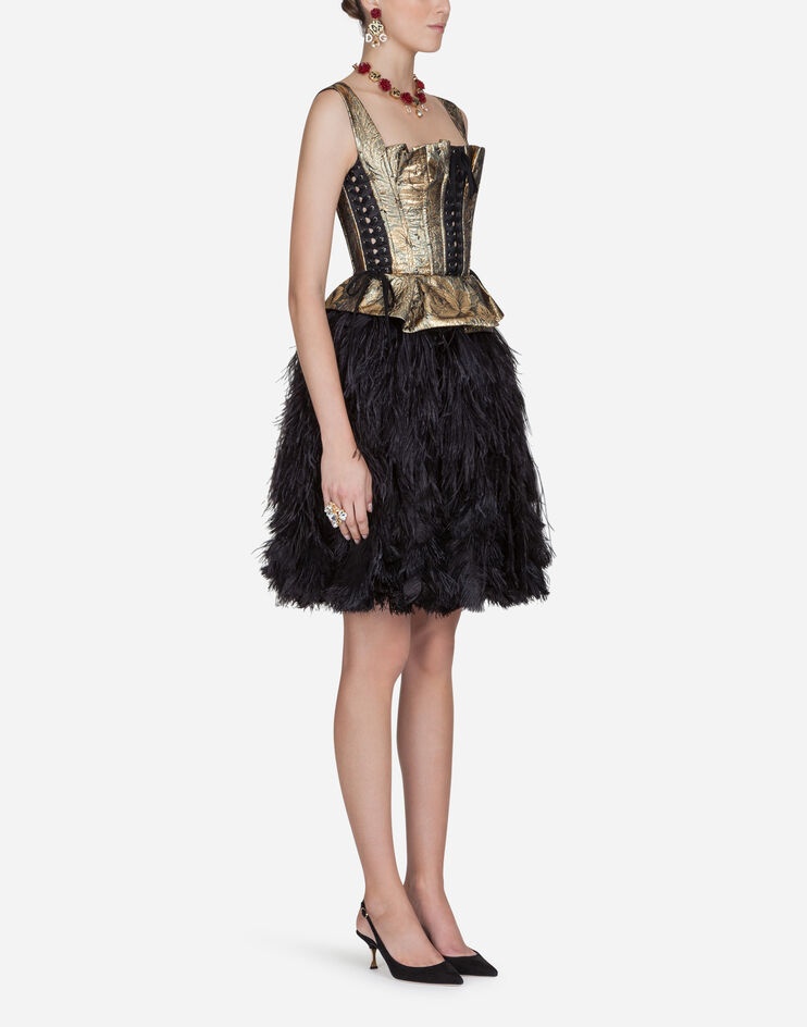 Flounce skirt in feathers - 5