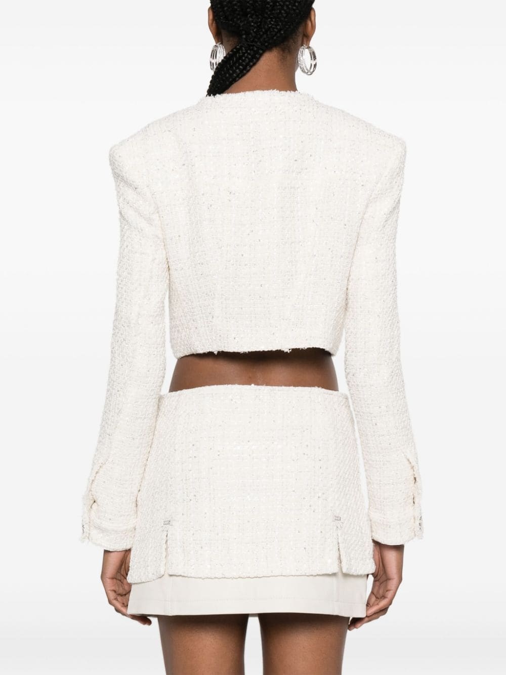 cropped tweed jacket - 4