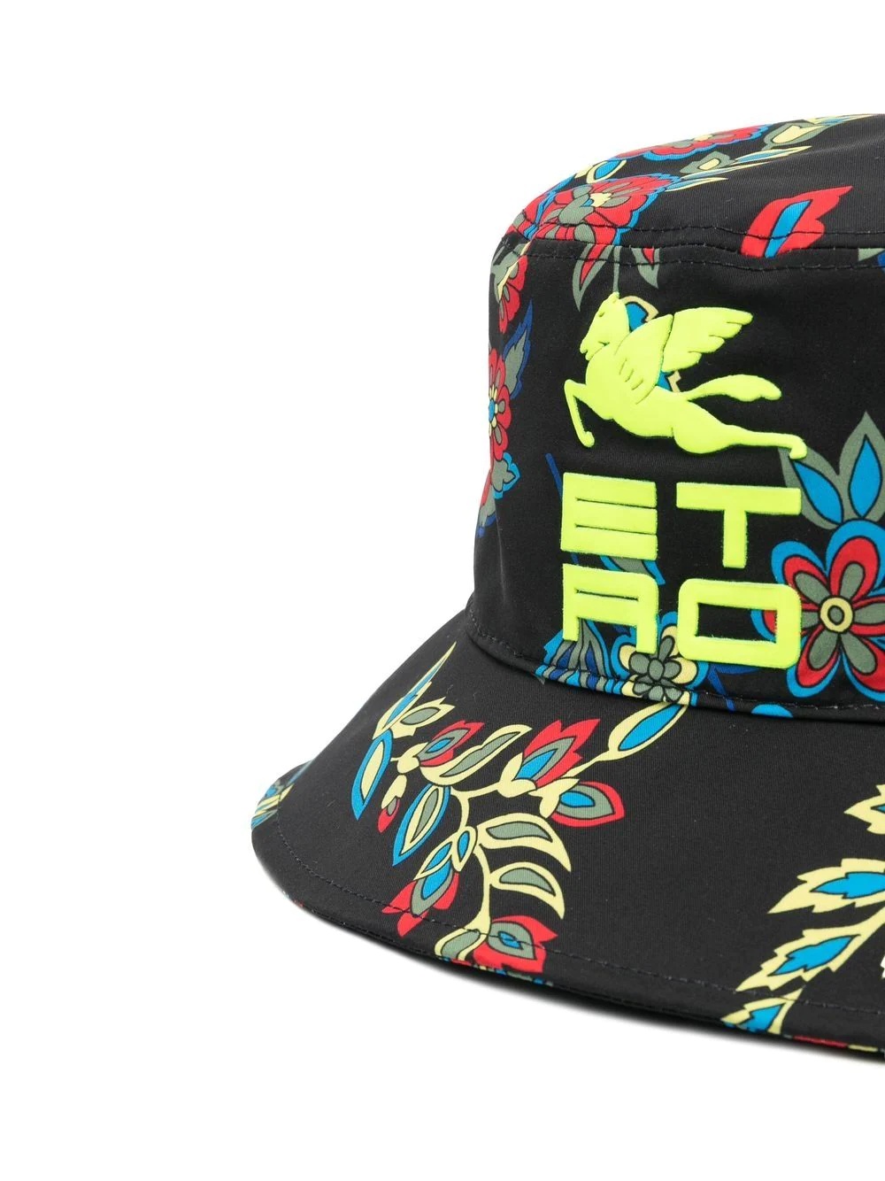 floral-print logo-plaque bucket hat - 2