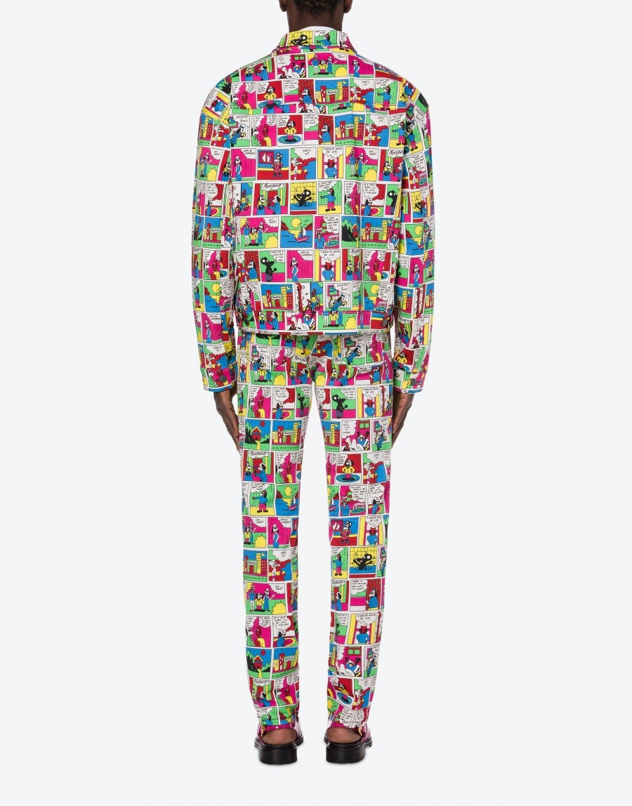 MOSCHINO COMICS STRETCH GABARDINE JACKET - 3