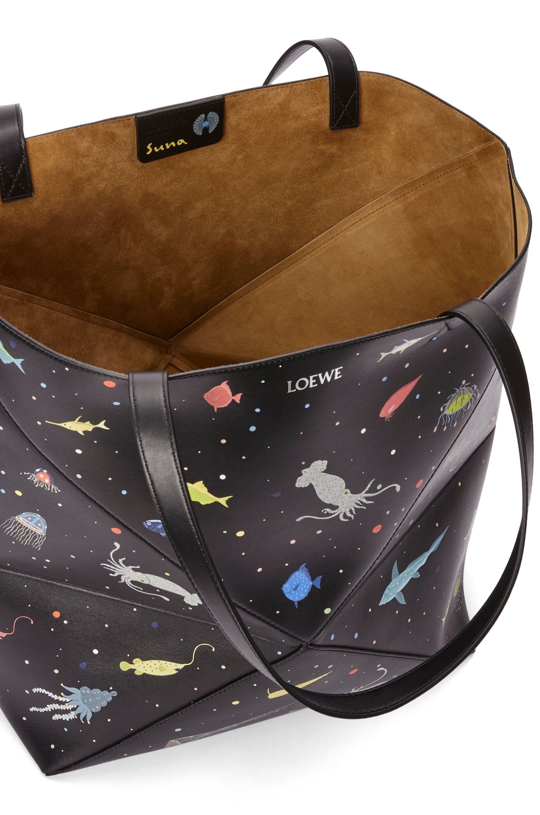 Deep Sea XL Puzzle Fold tote in shiny calfskin - 7