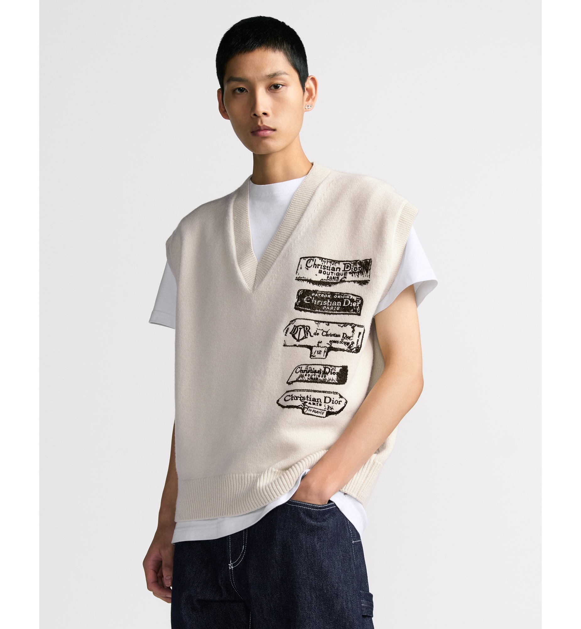 Dior Archives Labels Sweater Vest - 2