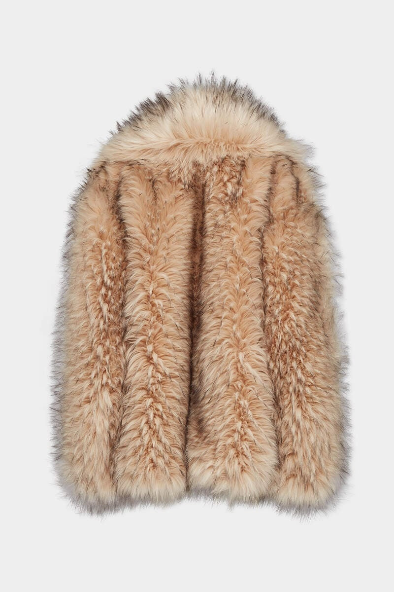 DSQUARED2 MAXI FAUX WOLF COAT outlook