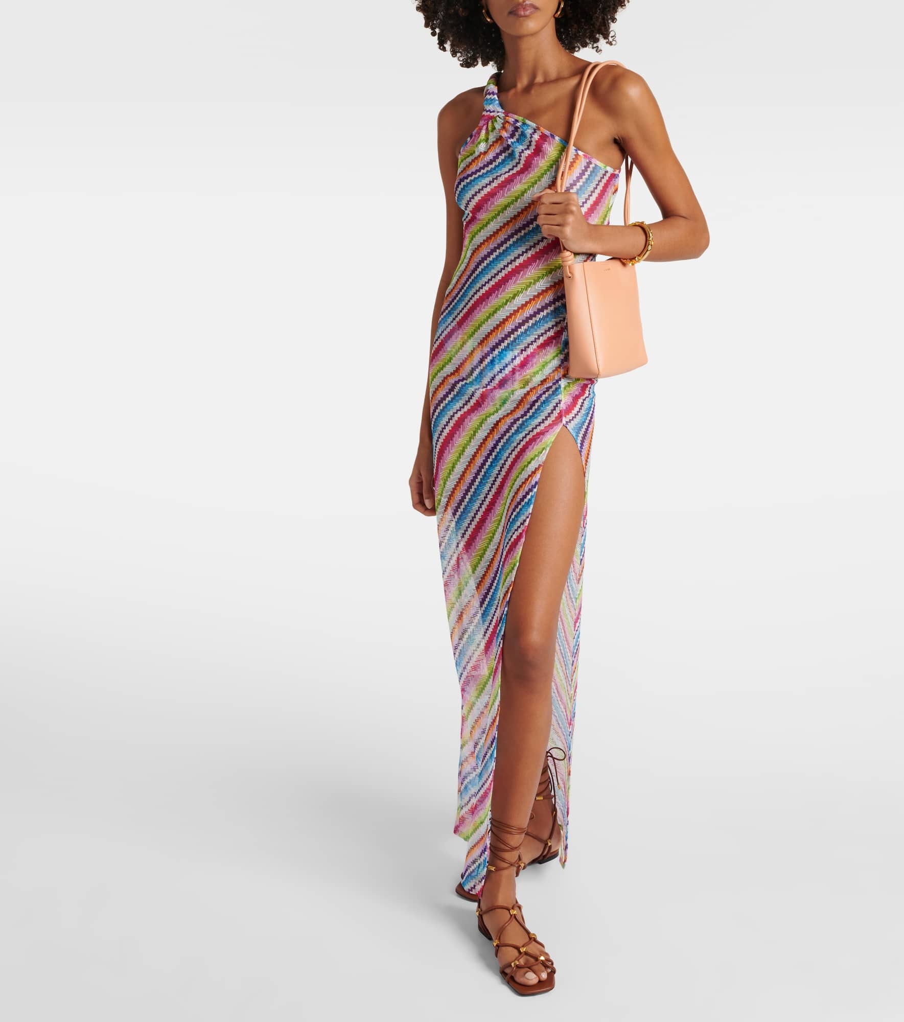 Zigzag one-shoulder beach dress - 2