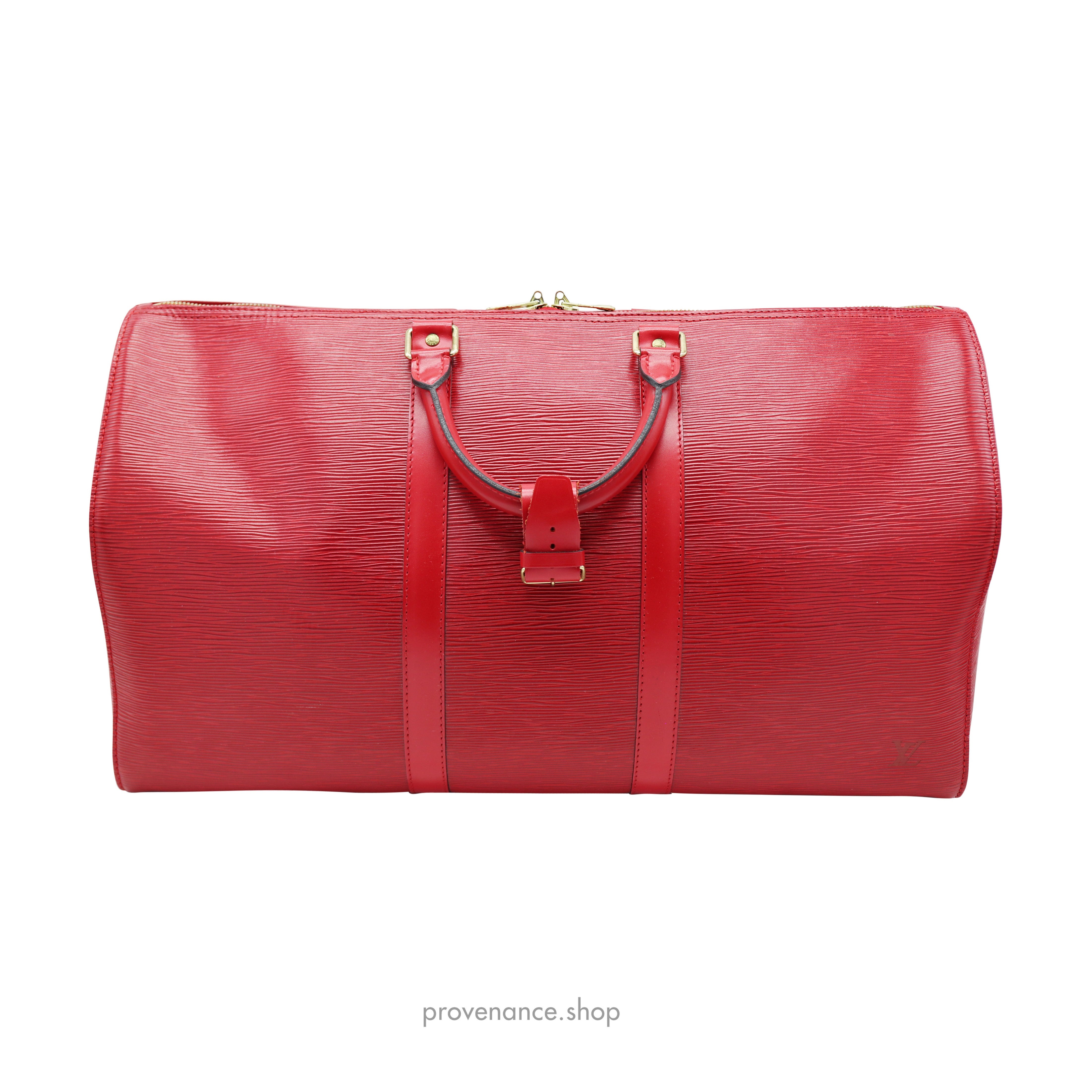 Louis Vuitton Keepall 50 Bag - Red Epi Leather - 3