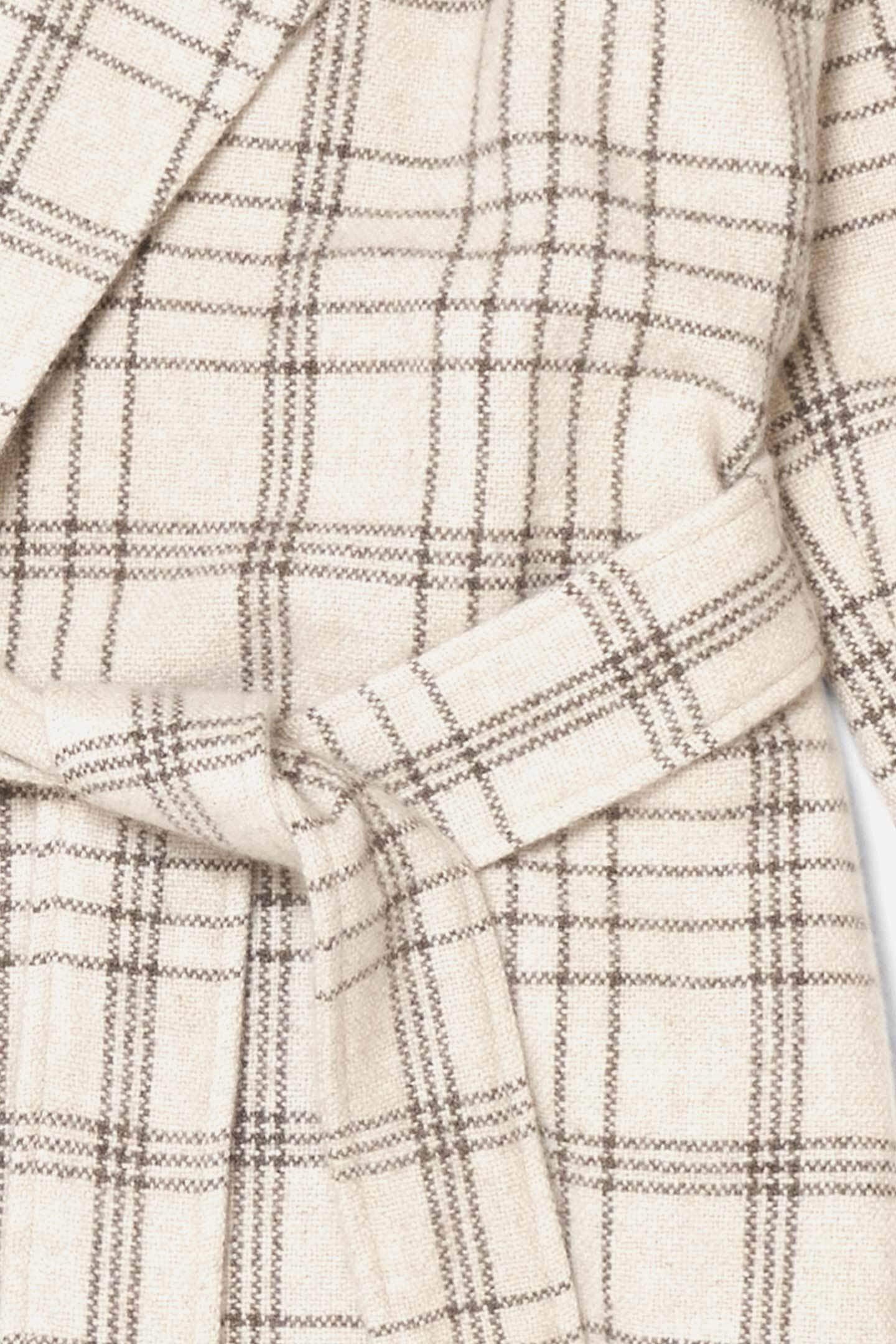 SABLE PLAID OVERCOAT - 2
