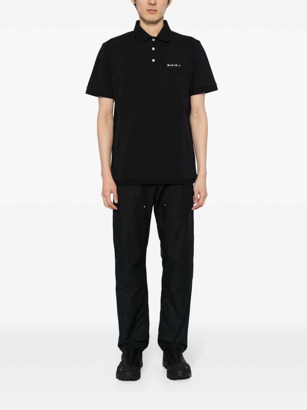 logo-plaque cotton polo shirt - 2