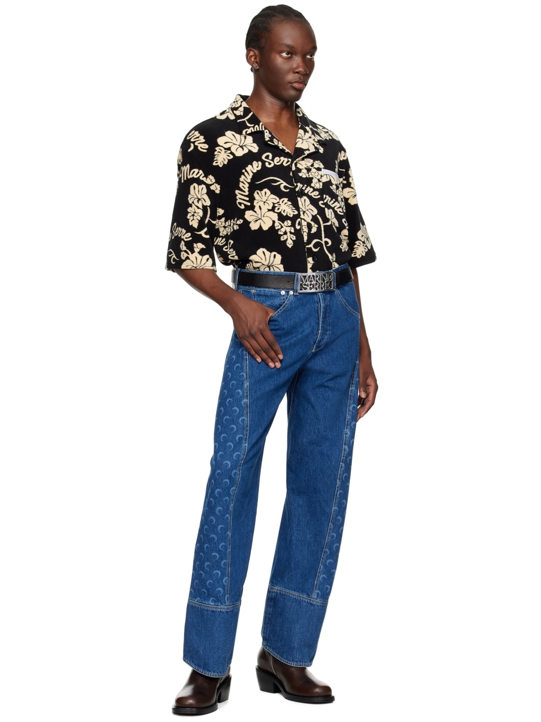 Black Jacquard Shirt - 5