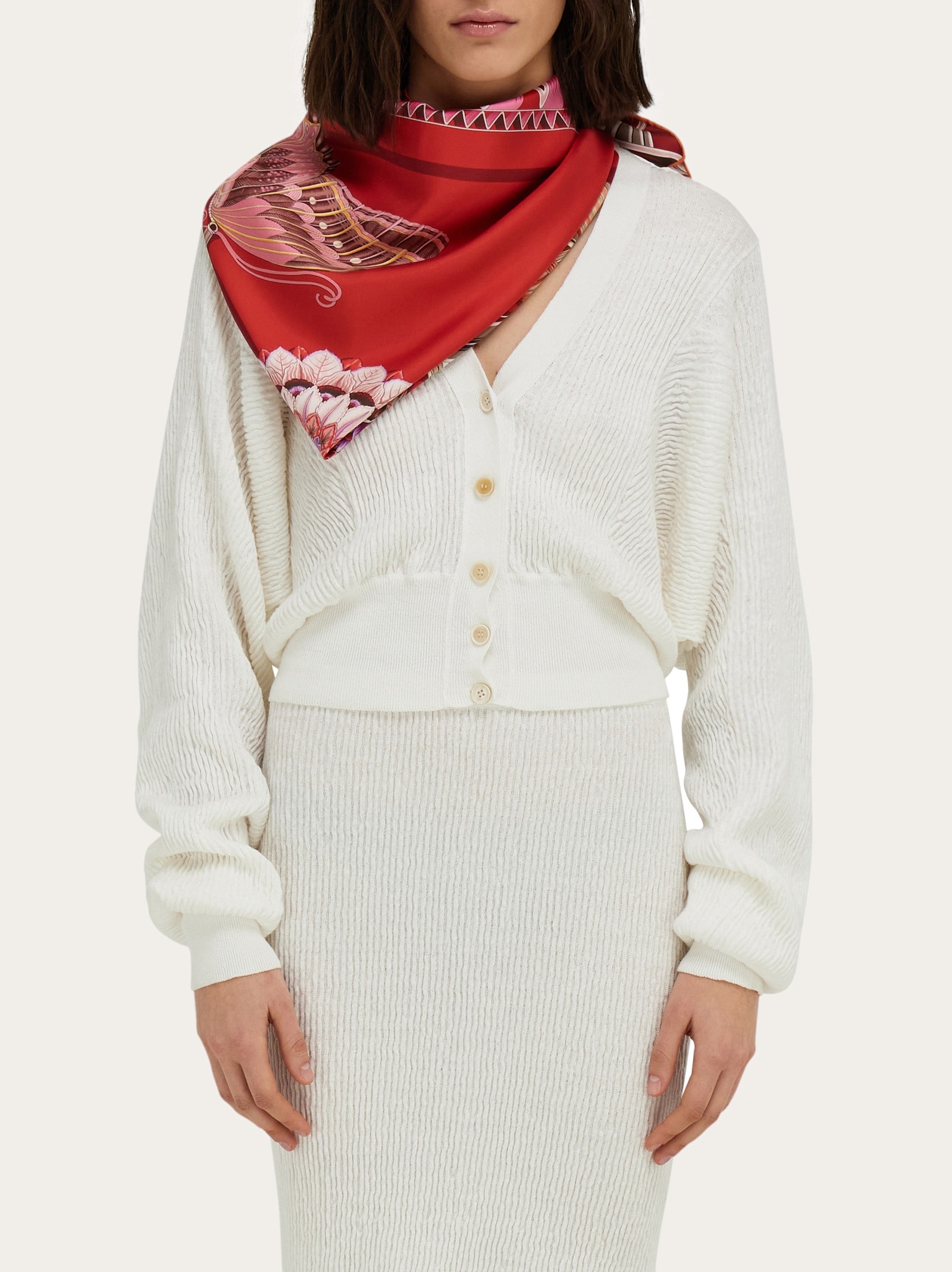 Giada print silk scarf - 3