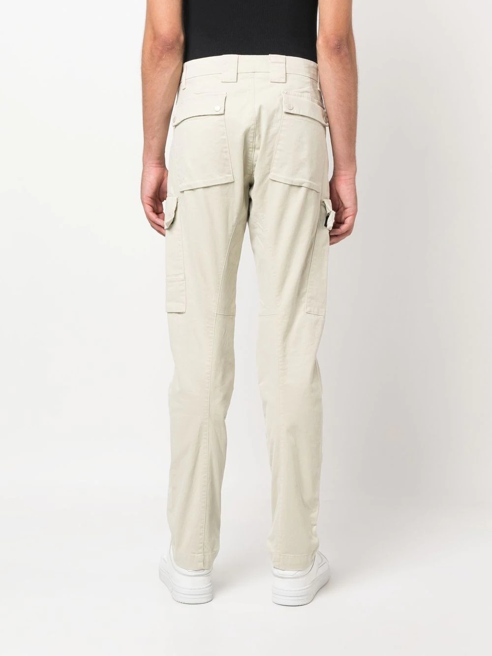 logo-patch cargo trousers - 4